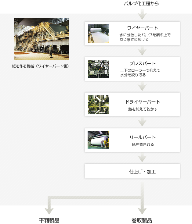 古紙の再生方法(製紙工程)